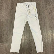 Flying Monkey Santa Monica Jeans Size 28 Mid Rise Raw Hem Button Fly Denim Pants