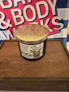 Bath & Body Works CINNAMON CARAMEL SWIRL 3 Wick Candle NEW - Picture 1 of 3