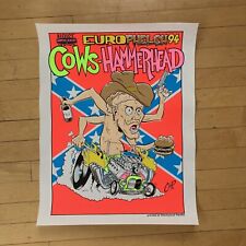 Coop 1994 Cows And Hammerhead Europhelch Tour Poster. Wackyland Pacific print.