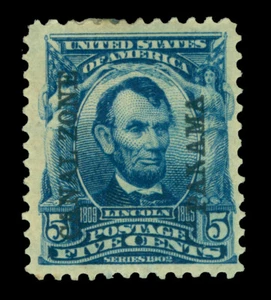 CANAL ZONE (US) 1904  2nd Issue - Lincoln 5c blue  Scott # 6 mint MH - Picture 1 of 2