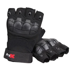 ProX X-Gripz Guantes de nudillos de goma dura Guantes sin dedos Diseño táctico Armadura y escenario - Imagen 1 de 6