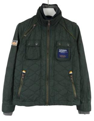 SUPERDRY M50KR028 Jacket Women's XL Quilted Double Zip Pockets - Image 1 of 4
