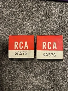 New Qty 2 RCA 6AS7G Grey Plates USA Vintage 1968 NOS Vacuum Tubes - Picture 1 of 2