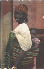 Senegal Afrique Occidentale Dakar Femme Voloft et son Fils Native Postcard 09.53