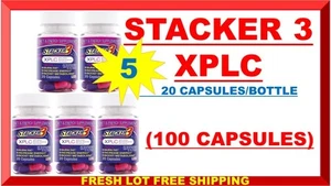 Stacker 3 XPLC 100 Capsules Herbal Dietary 20 ct (Lot of 5X Bottle) 10/2024 - Picture 1 of 4