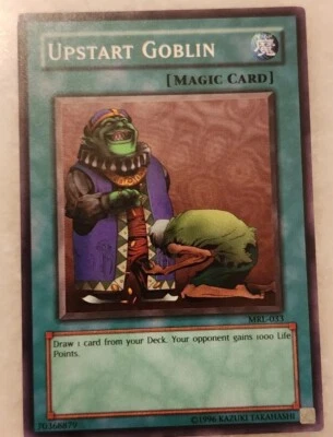 Yu-Gi-Oh! TCG Upstart Goblin Spell Ruler MRL-033 Unlimited Common 1996 1st ed. - Image 1 of 2