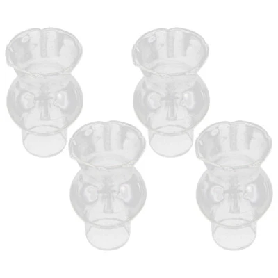  4 Pcs Kerosene Lamp Cover Oil Globe Chimney Small Glass Shade Replacement - Image 1 of 4