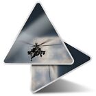 2 x Triangle Stickers 10 cm - Helicopter Military Aircraft  #16265