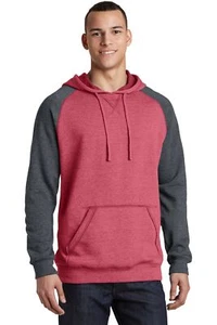 DT196 District Young Mens Lightweight Fleece Raglan Hoodie - Picture 1 of 4