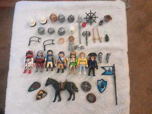 Mixed LOT PLAYMOBIL Knights Shields Helmets Horse Flag Armor Alex - Picture 1 of 12