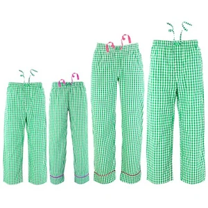 Ritzy Family (Men/Women/Girls/Boys) Pajama Pants 100% Cotton Woven - G & W Check - Picture 1 of 23