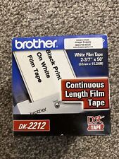 Brother Continuous Film Label Tape 2.4" x 50ft Roll White DK2212