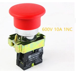 22mm Teclas Rojo Cabeza de Seta Rojo Nc Contacto Ruptor - Imagen 1 de 1