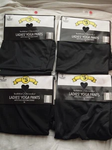 4pc Black Bobbie Brooks  Gym / Yoga Pants For Ladies Size XL Lot - Picture 1 of 2