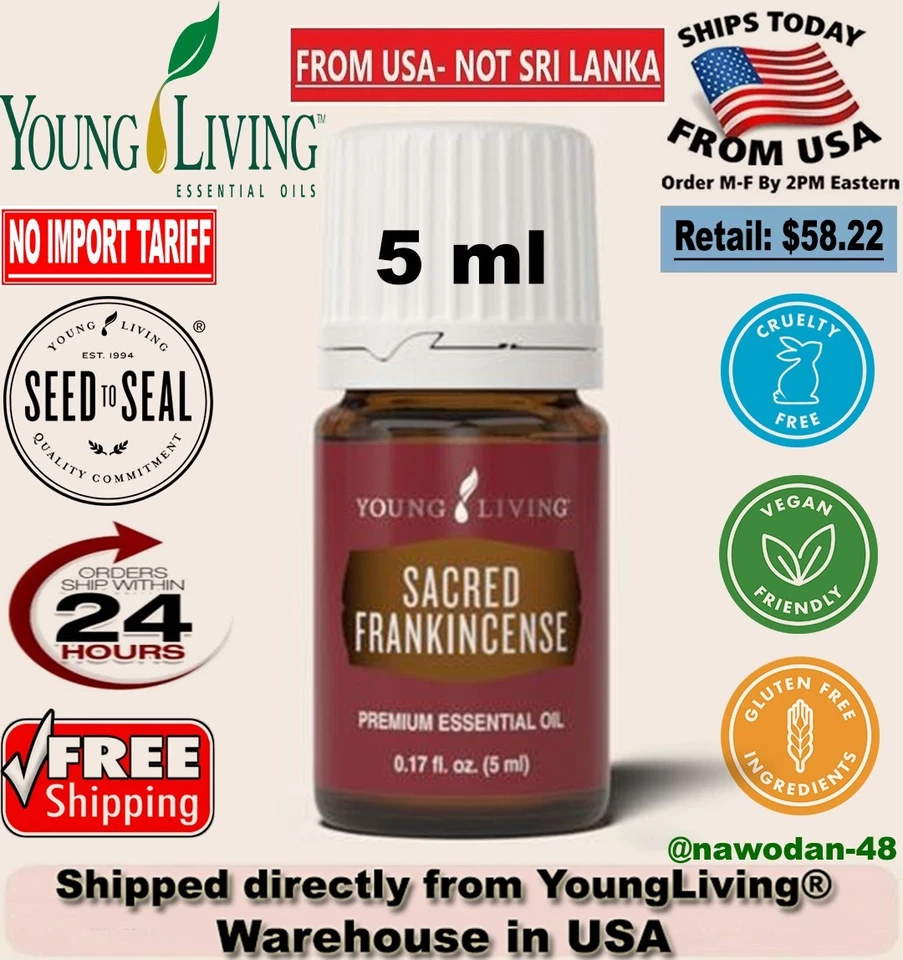 Young Living Sacred Frankincense Premium Essential Oil, 15 mL - NEW/SEALED! SALE - Image 1 of 2