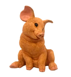 Figurina Castagna 1992 simpatica maiale sorridente rara da collezione alta 8" x larga 6" - Foto 1 di 9