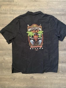 Tommy Bahama Bring The Heat Back Embroidered Button Shirt Size Large  - Picture 1 of 8