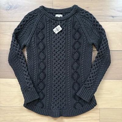 Suéter túnica de pescador de algodón LL Bean para mujer talla XS gris cremallera nuevo con etiquetas Foto 1 de 4