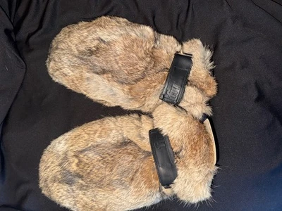 frr Rabbit Fur Mittens Large X-Large Brown Canada - Image 1 of 4