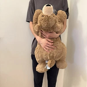 Jellycat Huge (27 inch) Lying Woody Bear BNWT - Retired & Rare - Fast Ship US - Picture 1 of 4