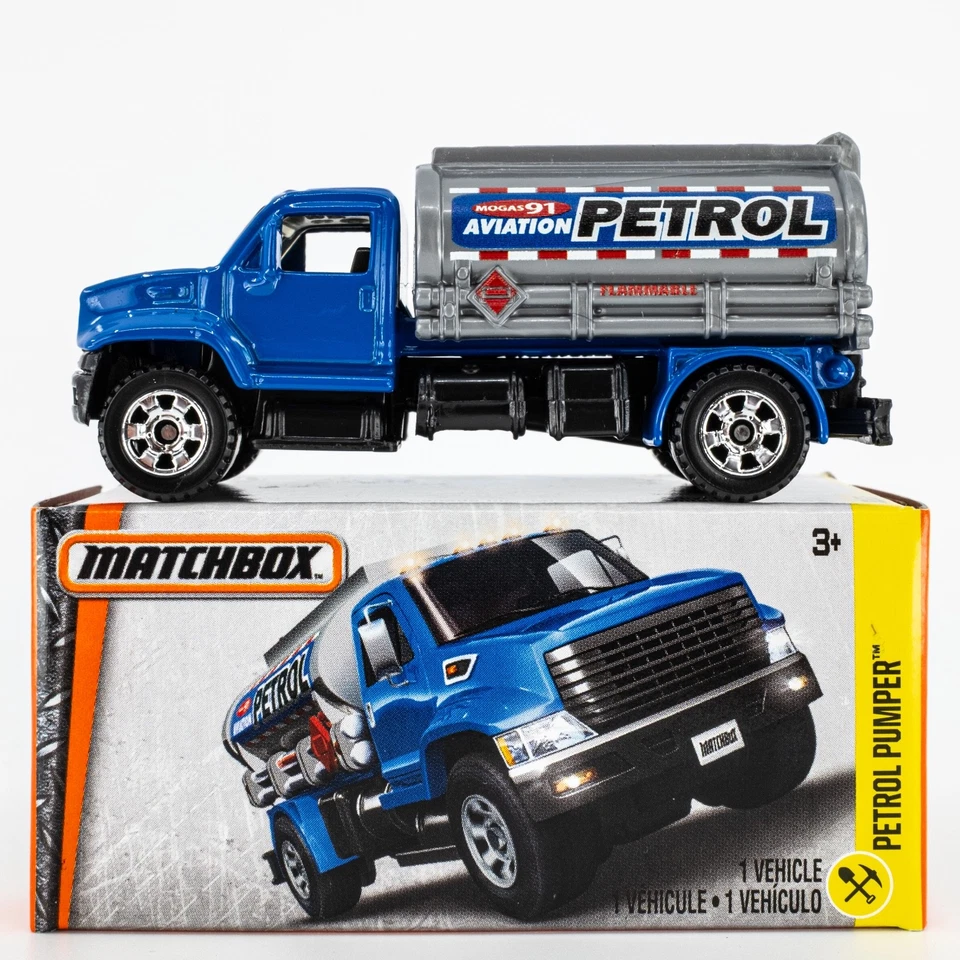 Matchbox Power Grabs #34 2017 bomba de gasolina™ azul | gasolina de aviación | FSB Foto 1 de 1