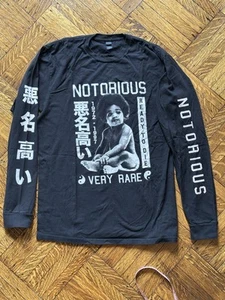 Vintage NOTORIOUS B.I.G. T-Shirt Sz M Long Sleeve BadBoy Tour merch rare Japan - Picture 1 of 4