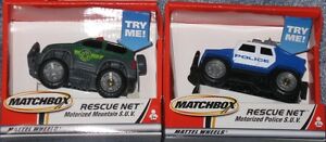 2 Matchbox Rip Cord Motorized Rescue Net SUV Trucks NEW Free Shipping !