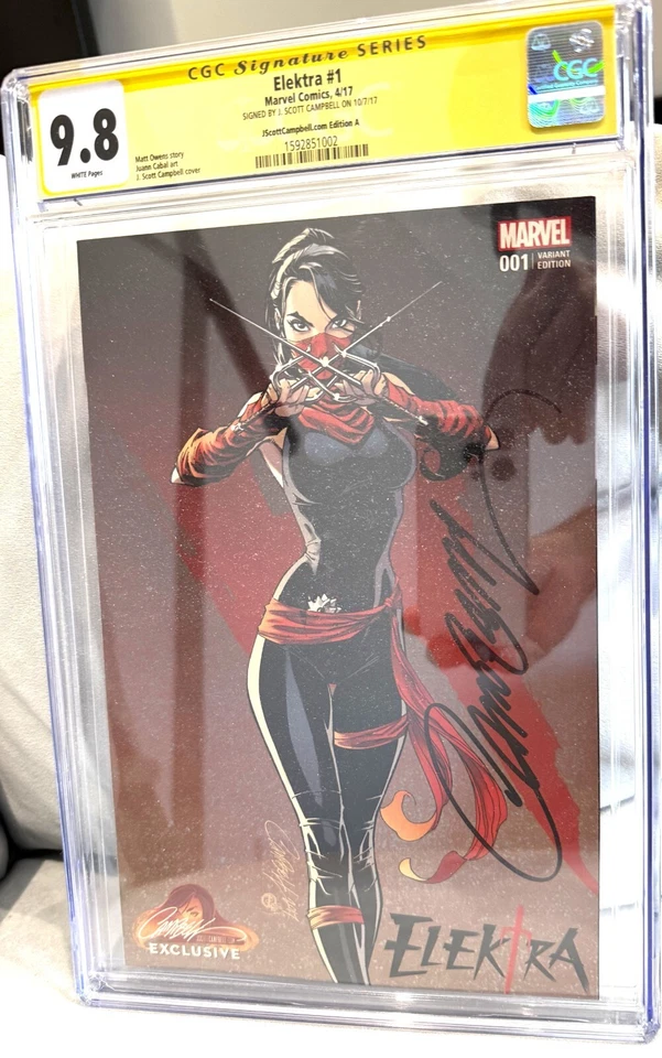 ELEKTRA #1 SS CGC 9.8 (2017) - J SCOTT CAMPBELL SIGNED VARIANT - Image 1 of 1