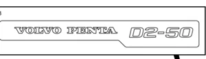 Volvo Penta Label D2-50 auf Wärmetauscher 23016575 - Bild 1 von 2