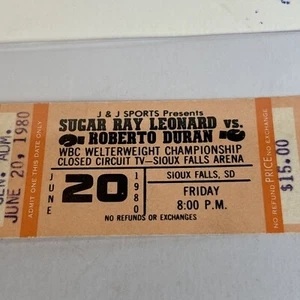 Sugar Ray Leonard Roberto Duran Boxing Championship Ticket 6/20/1980 CC TV 5 - Picture 1 of 7