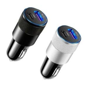 Dual USB PD Type-C Car Charger Fast Charge Adapter 11 12 Max for iphone Pro N2W6 - Zdjęcie 1 z 12