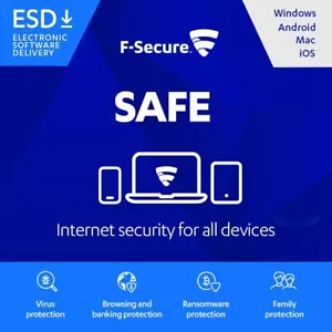 F-SECURE SAFE INTERNET SECURITY 2024 - FOR 5 PC DEVICES - 2 YEARS DOWNLOAD - Picture 1 of 3