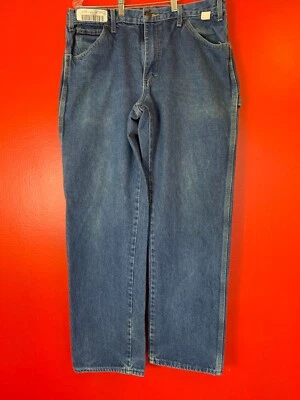 Мужские джинсы Dickies Carpenter Blue 34 x 31 хлопок джинсовая ткань рабочая одежда неправильной формы - Изображение 1 из 4