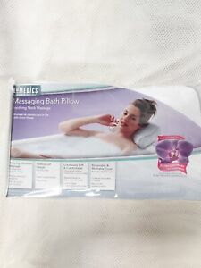 Homedics Massaging Bath Pillow ~ Soothing Neck Massage ~ Battery Operated    NEW