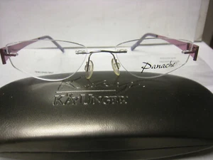 PANACHE EYEGLASS FRAMES Style  PEONY  Sz 52-17-135 PINK   free  CASE - Picture 1 of 5