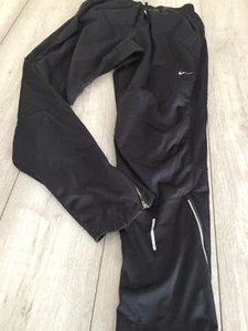 NIKE DRI-FIT RUNNING TRACKSUIT BOTTOMS SIZE - MEDIUM BLACK - Picture 1 of 1
