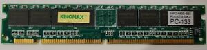 1 x MPGA83S-683 KingMax 128MB PC133 133MHz non-ECC Unbuffered CL3 168-Pin DIMM