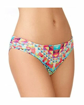 BAR III Mujer Geométrico MULTI Estampado LADO IMPRESO Traje de Baño Parte Inferior de Bikini Talla L Nuevo con Etiquetas Foto 1 de 2