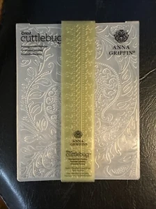 Cricut Cuttlebug Anna Griffin Embossing Folder Pomegranate Paisley EUC - Picture 1 of 3