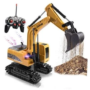 Construction Excavator Toy - Kids Toy Engineering Digger Truck, Remote Control - Picture 1 of 7