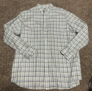 Duluth Trading Mens Shirt Long Sleeve XLT Tall Blue Green Button Up Plaid - Picture 1 of 3