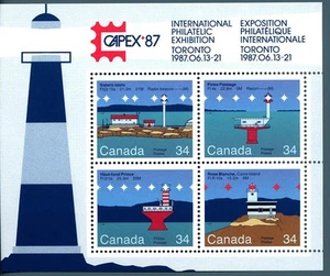 CANADA - BF - 1985 - Capex '87 - Esposizione Filatelica Internazionale - Fari - Imagen 1 de 1