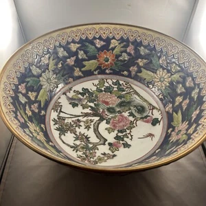 Large Chinese Porcelain Ceramic Bowl Tongzhi Mark 1862-1874 Ching Qing Dynasty - Picture 1 of 20