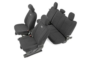 Rough Country Front/Rear Seat Covers Black 15-23 Ford F150 Crew 91018 - Picture 1 of 10