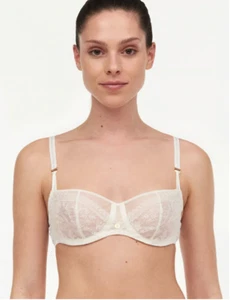 NUEVO CON ETIQUETAS CHANTELLE Nuevo Romance Encaje En Capas Demi Sujetador 38B - Marfil $125 - Imagen 1 de 17
