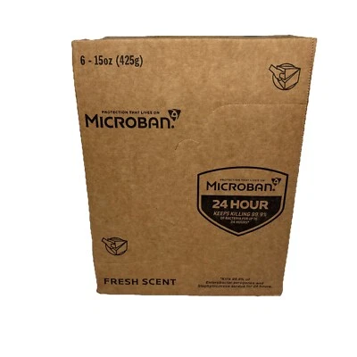 Microban Fresh Scent 24 Hour Disinfectant Sanitizing Spray 15fl oz 6ct. New Lot - Image 1 of 4