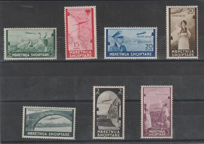 1940 ALBANIA POSTA AEREA SOGGETTI VARI  7  VAL MLH MF125181 - Immagine 1 di 2