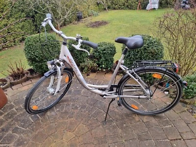 Fahrrad City Bike Damen Marke Pegasus 26 zoll 7 Gang Weiß - Bild 1 von 4