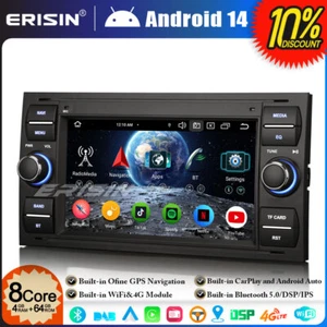 Android 14 Car Stereo Satnav GPS Ford S/C-Max Galaxy Kuga Focus Connect Transit - Picture 1 of 24