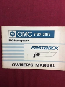 Used OMC Stern Drive Owners Manual # 382742 200 HP # 249 - Picture 1 of 6